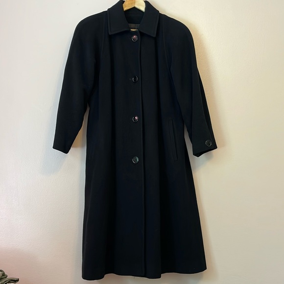 Vintage Joseph the Furrier Regency Cashmere Swing Coat Black Wool Women’s Sz 4 - Picture 1 of 12